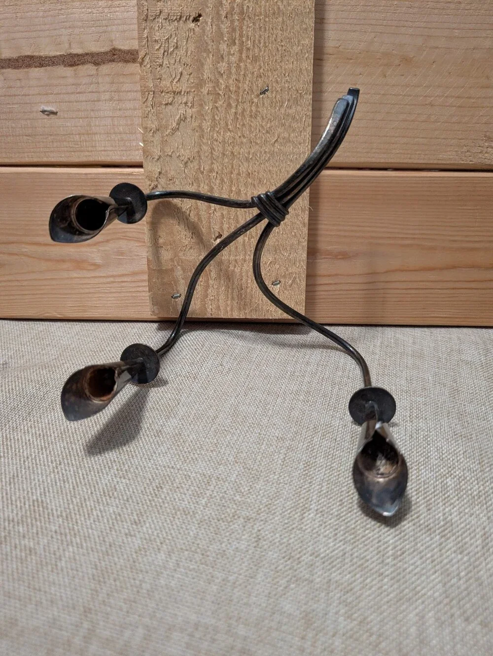 Vintage Hans Jensen Danish Denmark Silverplate Calla Lily Candleholder MCM